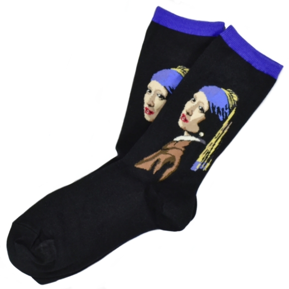 HOTSOX Vermeer's Girl With A Pearl Earring Crew Socks - Picture 5 of 9